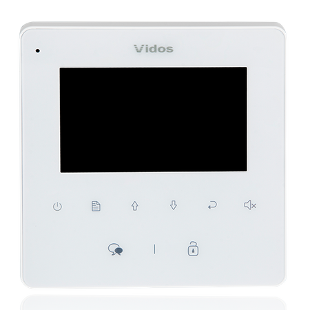 Vidos zestaw wideodomofonowy monitor M1022W + stacja bramowa S1201A z wbudowanym czytnikiem zbliżeniowym + zasilacz M-SEP/HDR-30-24