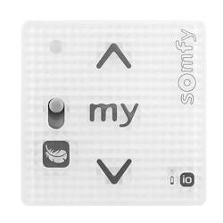 Somfy 1811315 Smoove RS100 io Pure Shine 1-kanałowy nadajnik naścienny z regulacją prędkości do napędów RS100