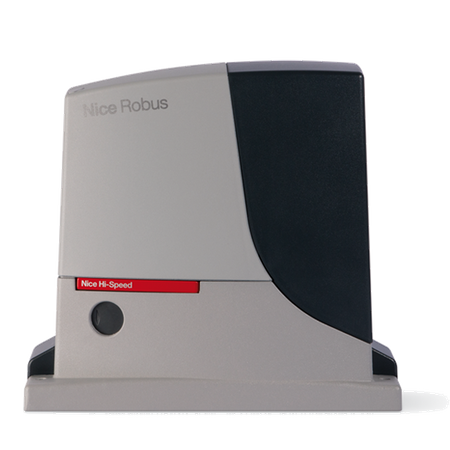 Nice ROBUS500HS zestaw automatyki 24V do bram przesuwnych o wadze do 500kg, wersja HI-SPEED zestaw z listwą zębatą i dwoma pilotami