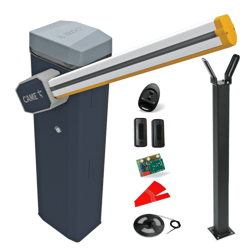 Came Gard GT4 szlaban 24V do intensywnego użytkowania z ramieniem o długości 4m, zestaw z pilotem, oświetleniem i podporą stałą 803BB-0160