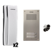 Commax Domofon wielorodzinny zestaw domofonowy stacja bramowa z czytnikiem RFID dla dwóch abonentów DR-2UM/RFID + 2 unifony DP-SS
