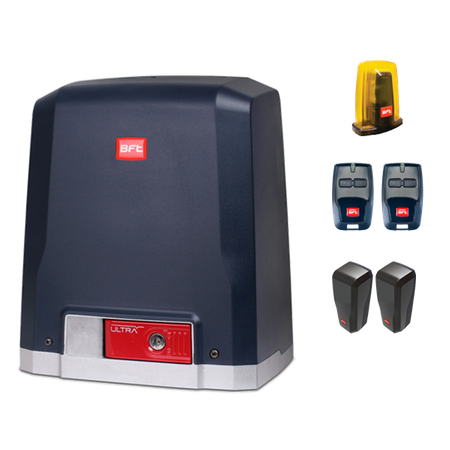 BFT DEIMOS ULTRA BT KIT A600 zestaw automatyki do bramy przesuwnej o wadze do 600 kg 24V zestaw z 2 pilotami i lampą