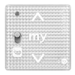 Somfy 1811317 Smoove RS100 io Silver Shine 1-kanałowy nadajnik naścienny z regulacją prędkości do napędów RS100