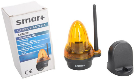 Lampa do bramy uniwersalna ledowa sygnalizacyjna lampa z anteną kogut do bramy 12V 24V 230V Smart Lemon