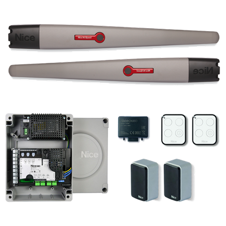 Nice TOONA 5024HS HI-SPEED zestaw automatyki 24V do bram skrzydłowych o szerokości bramy do 10m, dla skrzydła o długości do 5m