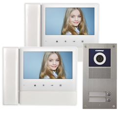 Commax zestaw wideodomofon kamera DRC-2UC + 2 monitory CDV-70N WHITE