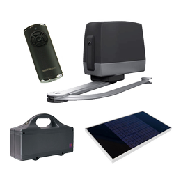 Hormann VersaMatic Akku-Solar 1 zestaw automatyki z akumulatorem i modułem solarnym do bram skrzydłowych o długości skrzydła do 2 m i ciężarze do 150 kg