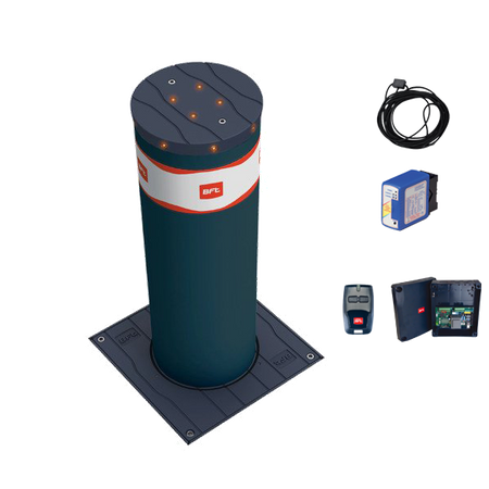BFT STOPPY MBB KIT 219/700.C 230 L C zestaw zapory drogowej 230V, oświetlenie LED, średnica cylindra 219 mm, wysokość 700 mm zestaw z pętlą indukcyjną