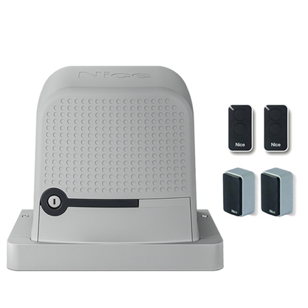 Nice ROBO 600 zestaw automatyki 230V do bram przesuwnych o ciężarze do 600kg, zestaw z dwoma pilotami i lampą