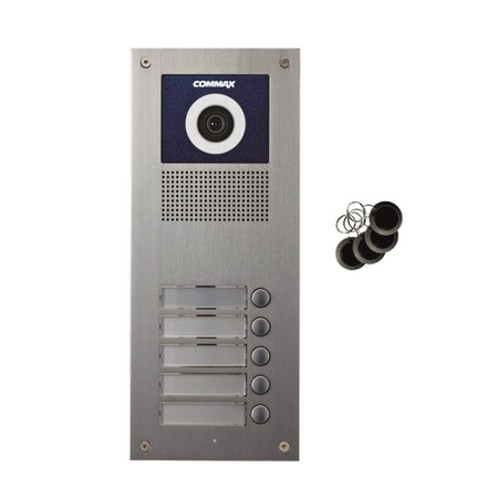 Commax DRC-5UC/RFID Kamera 5-abonentowa z regulacją optyki i czytnikiem RFID, panel zewnętrzny