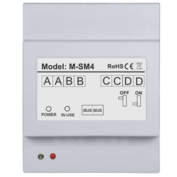 Vidos M-SM4 - moduł funkcyjny umożliwiający podłączenie do 4 stacji bramowych w systemie