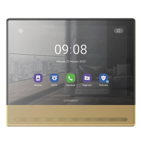 Commax CDV-1004QT(DC) GOLD monitor 10,1" głośnomówiący Smart HD Mirror
