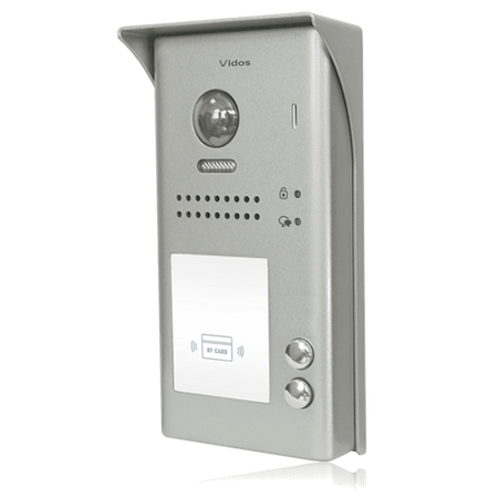 Vidos S1102A dwuabonentowa stacja bramowa wideodomofonu cyfrowego z wbudowanym czytnikiem zbliżeniowym Vidos DUO