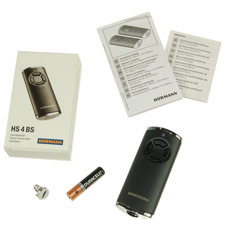 Pilot Hormann HS 4 BS BiSecur 4511726 nadajnik 4-kanałowy czarny matowy