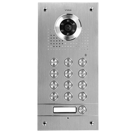 Vidos zestaw wideodomofonowy monitor M670W-S2 + stacja bramowa S561D z wbudowanym zamkiem szyfrowym