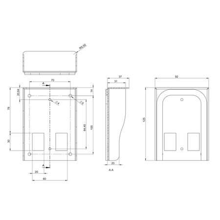 Commax OS-9B osłona aluminiowa do montażu natynkowego stacji bramowej