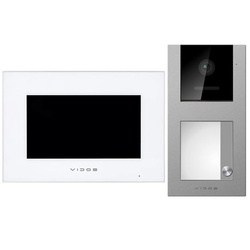Vidos zestaw wideodomofonowy z serii Vidos X monitor dotykowy M10W-X z wbudowanym WiFi + jednoabonentowa stacja bramowa S11-1 z wbudowanym czytnikiem zbliżeniowym