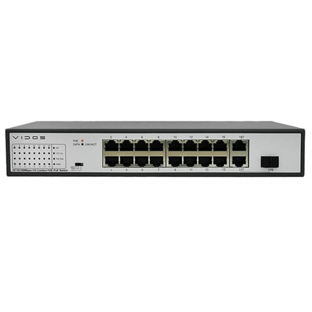 Vidos PS162/185 Switch POE 16-portowy Vidos One