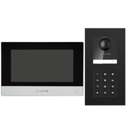 Wideodomofon Vidos ONE IP zestaw wideodomofonowy monitor M2010 + podtynkowa stacja bramowa S2202-D z szyfratorem
