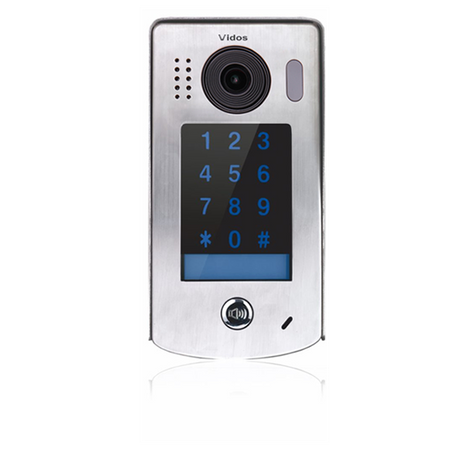 Vidos zestaw wideodomofonowy monitor M1021W + stacja bramowa S1301D z wbudowanym zamkiem szyfrowym + zasilacz M-SEP/HDR-30-24