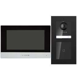 Wideodomofon Vidos ONE IP zestaw wideodomofonowy monitor M2010 + podtynkowa stacja bramowa S2202-EM z czytnikiem zbliżeniowym RFID