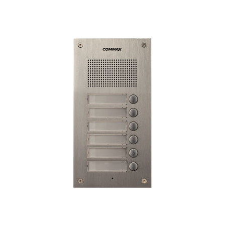 Commax Domofon wielorodzinny zestaw domofonowy stacja bramowa dla sześciu abonentów DR-6UM + 6 unifonów DP-SS