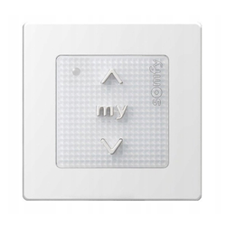 Somfy 1811045 Smoove Origin RTS 1-kanałowy pilot naścienny, kompletny z białą ramką Pure