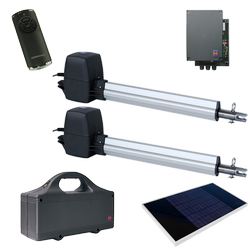 Hormann RotaMatic Akku-Solar 2 zestaw automatyki z akumulatorem i modułem solarnym do bram skrzydłowych o długości skrzydła do 2,5 m i ciężarze do 120 kg