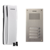 Commax Domofon wielorodzinny zestaw domofonowy stacja bramowa dla czterech abonentów DR-4UM + 4 unifony DP-SS