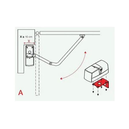 Beninca PR PL płyta do montażu siłownika PREMIER prostopadle do światła wjazdu
