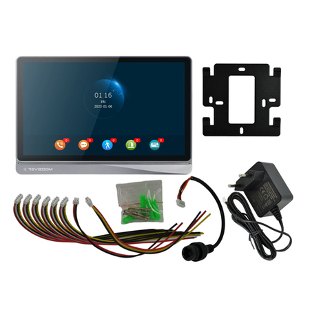 REVIZOOM RM-T404HDI BLACK dotykowy monitor 10" głośnomówiący z wbudowanym WiFi oraz modułem pamięci