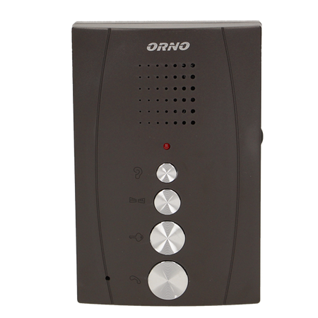 Orno OR-DOM-RE-914/B ELUVIO domofon, zestaw domofonowy jednorodzinny, bezsłuchawkowy czarny