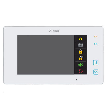 Vidos M1021W wideodomofon cyfrowy, monitor dwuprzewodowy przeznaczony do pracy w systemach DUO i DUO MULTI
