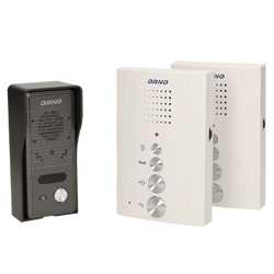 Orno OR-DOM-RE-920/W ELUVIO INTERCOM domofon, zestaw domofonowy jednorodzinny z interkomem, bezsłuchawkowy, biały