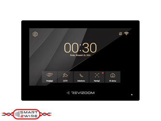 REVIZOOM RM-T273HD BLACK dotykowy monitor 7" głośnomówiący z wbudowanym WiFi oraz modułem pamięci