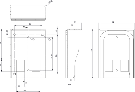 Commax OS-9S osłona aluminiowa do montażu natynkowego stacji bramowej