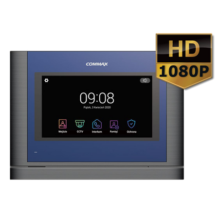 Commax CDV-70MF(DC) DARK SILVER monitor 7" z serii "Fine View HD" z doświetleniem LED