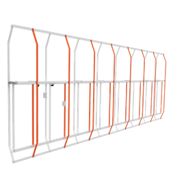 Came 803XA-0350 pełnowymiarowa firanka z malowanego aluminium do szlabanów GT4 i GT8