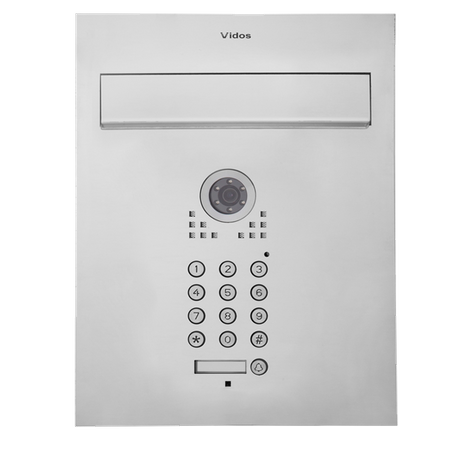 Vidos S561D-SKP skrzynka na listy z wideodomofonem do montażu w płytkich murkach ogrodzeniowych o głębokości już od 19cm