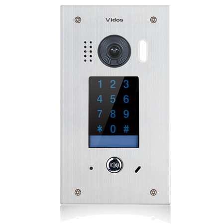 Vidos zestaw wideodomofonowy monitor M1021B + stacja bramowa S1401D z wbudowanym zamkiem szyfrowym + zasilacz M-SEP/HDR-30-24