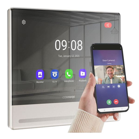 Commax CDV-1004QT(DC) PEARL monitor 10,1" głośnomówiący Smart HD Mirror