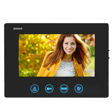 Orno OR-VID-ME-1056MV/B wideo monitor bezsłuchawkowy 7" do zestawu z serii CERES, czarny