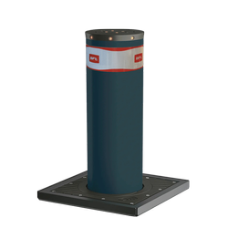 BFT RANCH E 330/1200C LI stała zapora antyterrorystyczna ze stali nierdzewnej z pokrywą z oświetleniem LED, średnica cylindra 330 mm, wysokość 1200 mm